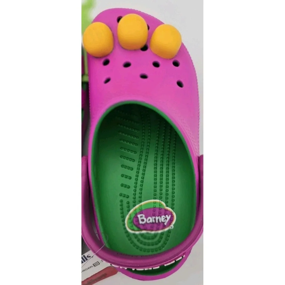 Crocs Kids' Size‎ J2 Barney Classic Clog Limited Edition Big Kids NWOT